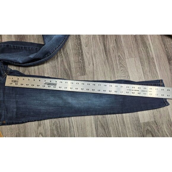 (3/$35) Old Navy Size 8 Regular The Rockstar Pockets Whiskered Denim Blue Jeans - Picture 10 of 12